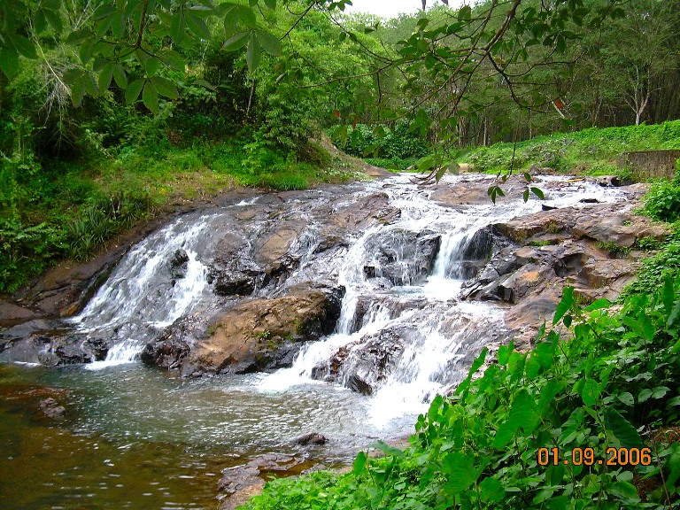 Pancha Theertha -
        water falling into the five ponds